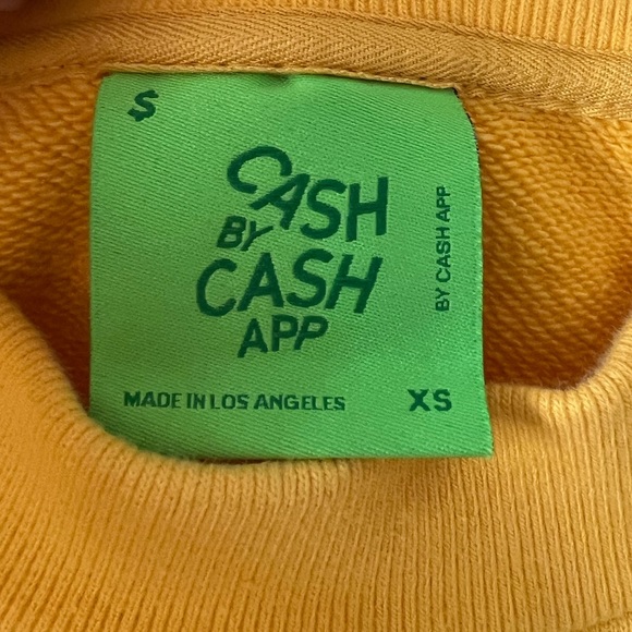 Cash By Cash App Unisex Yellow Stacks Sweatshirt Size XS - Picture 4 of 12
